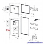 Ensemble Porte Réfrigérateur pour Réfrigérateur Samsung
