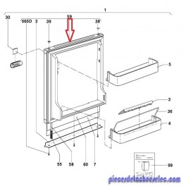 Porte Réfrigérateur pour Réfrigérateur ELECTROLUX Porte Réfrigérateur pour Réfrigérateur ELECTROLUX