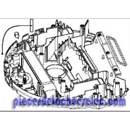 Demi boitier/inferieur/noir pour Aspirateur Robot X-PLORER SERIE 65 ROWENTA Demi boitier/inferieur/noir pour Aspirateur Robot X-PLORER SERIE 65 ROWENTA