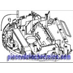 Demi boitier/inferieur/noir pour Aspirateur Robot X-PLORER SERIE 65 ROWENTA