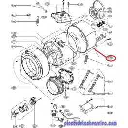 Ensemble Cuve Arriére + Paliers pour Machine à Laver LG