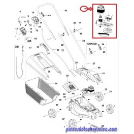 Sortie Entrée Transmission pour Tondeuse BLACK DECKER Sortie Entrée Transmission pour Tondeuse BLACK DECKER