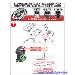 Carte Electronique + Capteur + Socle Gris pour Robot Companion Moulinex