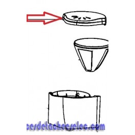 Capot/porte-filtre pour Cafetiere accessimo moulinex Capot/porte-filtre pour Cafetiere accessimo moulinex