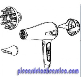 Sèche-cheveux+Buse+diffuseur pour Sèche Cheveux Silence Sensor Calor Sèche-cheveux+Buse+diffuseur pour Sèche Cheveux Silence Sensor Calor