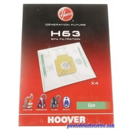 Lot de 4 Sacs Microfibre Pure Hepa pour Aspirateur HOOVER