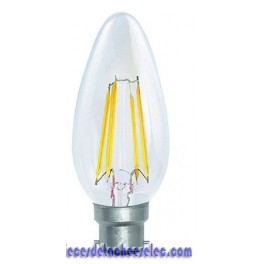 Filament Flamme B22, 4W, 470LM, Blanc Chaud Filament Flamme B22, 4W, 470LM, Blanc Chaud