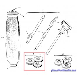 Jeu de 3 Brosses pour Cireuse TORNADO Jeu de 3 Brosses pour Cireuse TORNADO