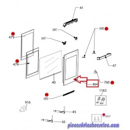 Vitre de Porte Extérieure pour Four GRUNDIG Vitre de Porte Extérieure pour Four GRUNDIG