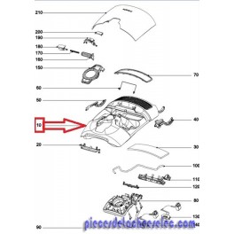 Carter Sup&eacute;rieur Gris Diamant pour Aspirateur MIELE 