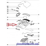 Carter Supérieur Gris Diamant pour Aspirateur MIELE 