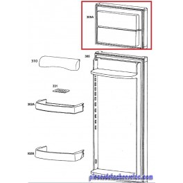 Porte Congélateur 544x345mm avec Joint  pour Réfrigérateur FAURE