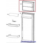 Porte Congélateur 544x345mm avec Joint pour Réfrigérateur FAURE