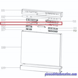 Carte Afficheur pour Lave Vaisselle BRANDT