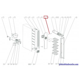 Charni&egrave;re Sup&eacute;rieure Droite pour Cave &agrave; Vin LE CHAI