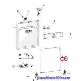 Porte BI,45 pour Lave-Vaisselle Indesit 