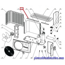 Raidisseur long pour Pompes &agrave; Chaleur Hayward