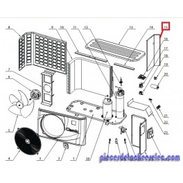 Panneau de s&eacute;paration pour Pompes &agrave; Chaleur Hayward
