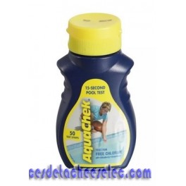 50 bandelettes aquachek chlore 
