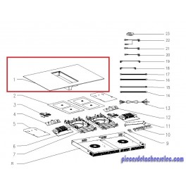Dessus Vitroc&eacute;ramique pour Plaque Induction THOMSON