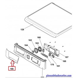 Poign&eacute;e Tiroir Global Blanc pour S&egrave;che-Linge Ariston 