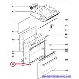 Contre Porte pour Four DE DIETRICH 