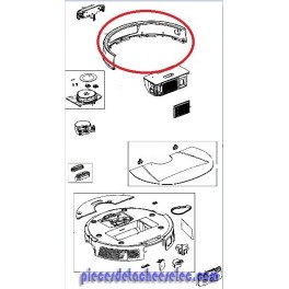 Flasque/avant/blanc pour Aspirateur Robot ROWENTA
