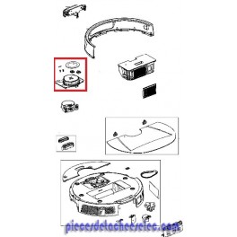 Couvercle/emetteur.laser/blanc pour Aspirateur Robot ROWENTA