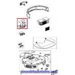 Couvercle/emetteur.laser/blanc pour Aspirateur Robot ROWENTA