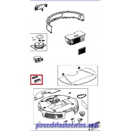 Bouton/blanc pour Aspirateur Robot ROWENTA