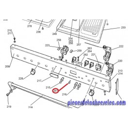 Jeu 6 Boutons Programmateur pour Cuisini&egrave;re Falcon