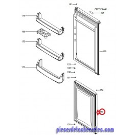 Porte Cong&eacute;lateur avec Le Joint pour R&eacute;frig&eacute;rateur Oceanic