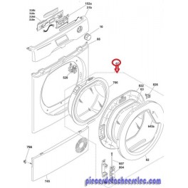 Hublot avec  Encadrement pour S&eacute;che Linge CANDY