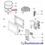Plateau + Cerceau + Entraineur Plateau  pour Micro Onde BRANDT