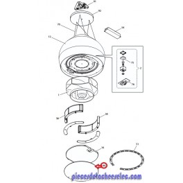 Verre Inf&eacute;rieur Blanc SOPHIE 54 pour Hotte Falmec