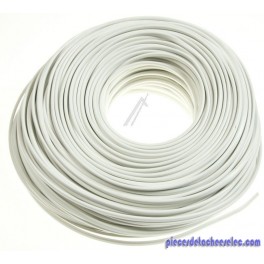 C&acirc;ble 100m Anneau 2x0,75 mm Blanc
