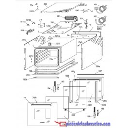 Verre Exterieur Porte  pour Four ROSIERES