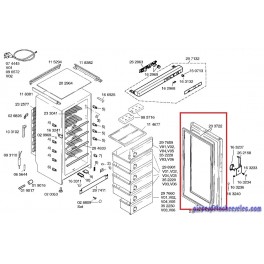 Porte pour R&eacute;frig&eacute;rateur Cong&eacute;lateur Bosch 