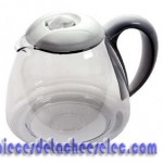Verseuse Complete Blanche 15 tasses en Verre + Couvercle Anti-Goutte pour Cafetières Primavera / Café Presto / Arom Classic Seb