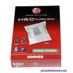 Lots de 4 Sacs H60 PureHepa pour Aspirateur Sensory / Freemotion / Purepower / Silent Energy Hoover 