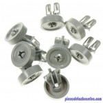 Jeu de roulettes Panier Inférieur X8 pour Lave-Vaisselle Whirlpool
