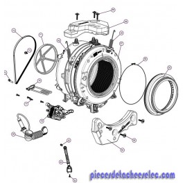 Ensemble Cuve Tambour 7KG pour Machine à Laver BELLAVITA Ensemble Cuve Tambour 7KG pour Machine à Laver BELLAVITA