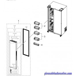 Porte Réfrigérateur Gauche pour Réfrigérateur SAMSUNG Porte Réfrigérateur Gauche pour Réfrigérateur SAMSUNG