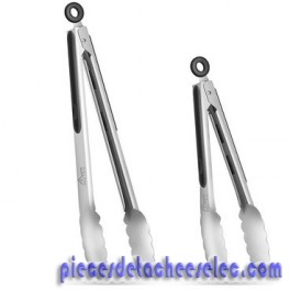 Pince Cuisine Inox, Pince de Cuisine en Acier Inoxydable de Qualité Supérieure avec Poignée Antidérapante, Argenté 