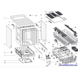 Panier Supérieur pour Lave-Vaisselle WHIRLPOOL Panier Supérieur pour Lave-Vaisselle WHIRLPOOL