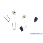 Kit 2 Buses Noires et Blanches + 2 Joints + 2 U de Fixation pour Nettoyeur Haute Pression Nilfisk